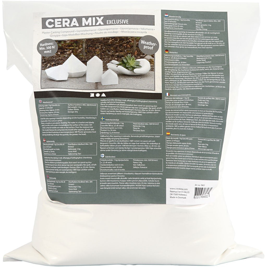 Creativ Company Giessmasse (Gips), Weiss, lufttrocknend, 5 kg