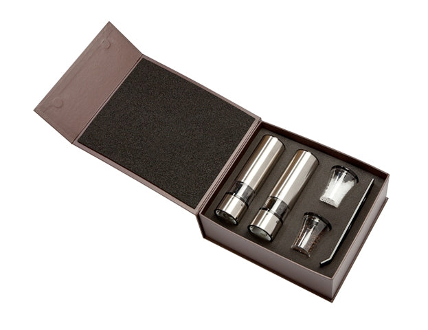 Peugeot Salz- und Pfeffermühlen-Set Elis Sense Duo PM+SM – Edelstahl – Silber – 20 cm – 2-teilig