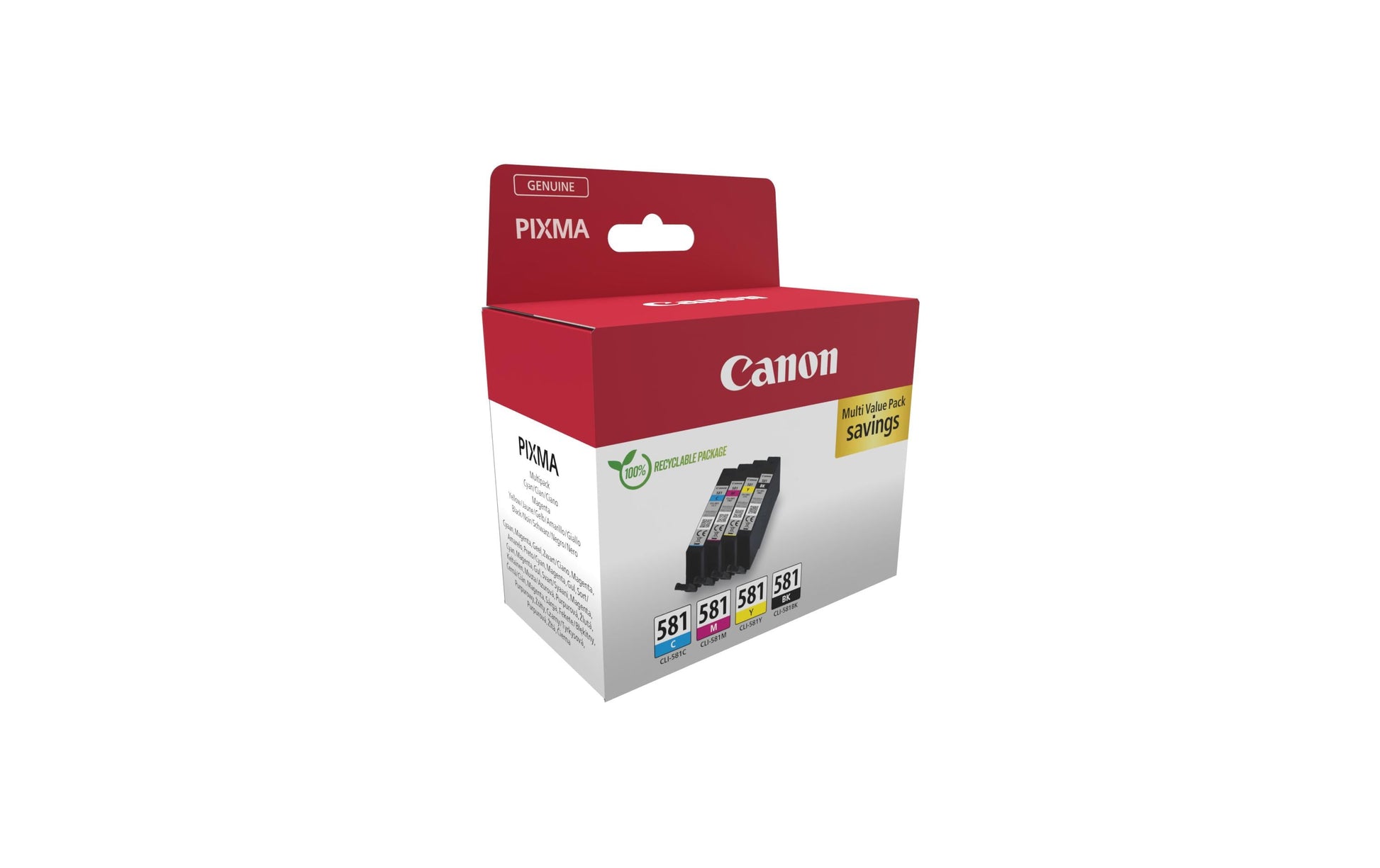 Canon Tintenpatronen-Multipack CLI-581, CMYK – für Canon PIXMA