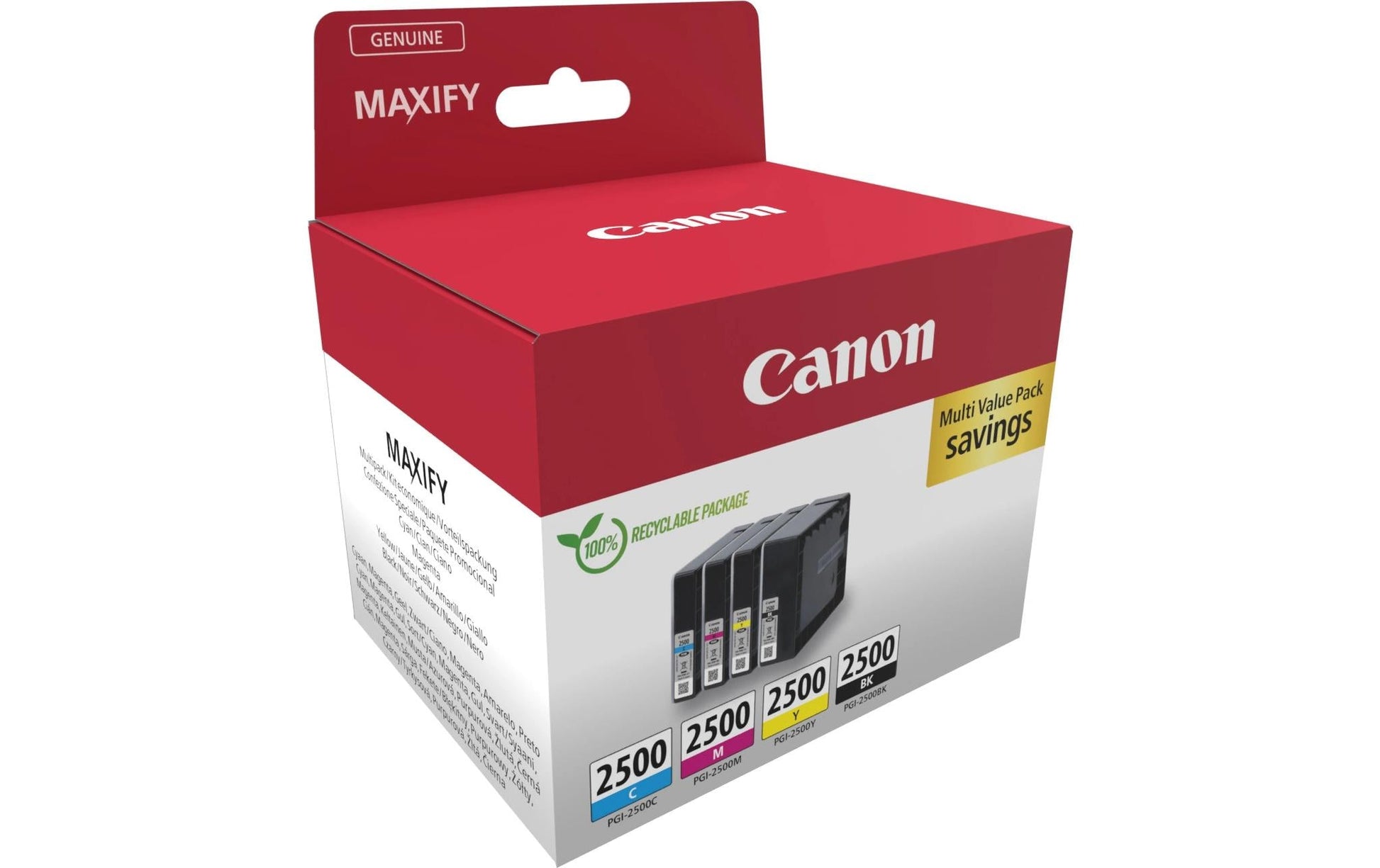 Canon Tintenpatronen-Multipack PGI-2500, CMYK – für PGI-2500