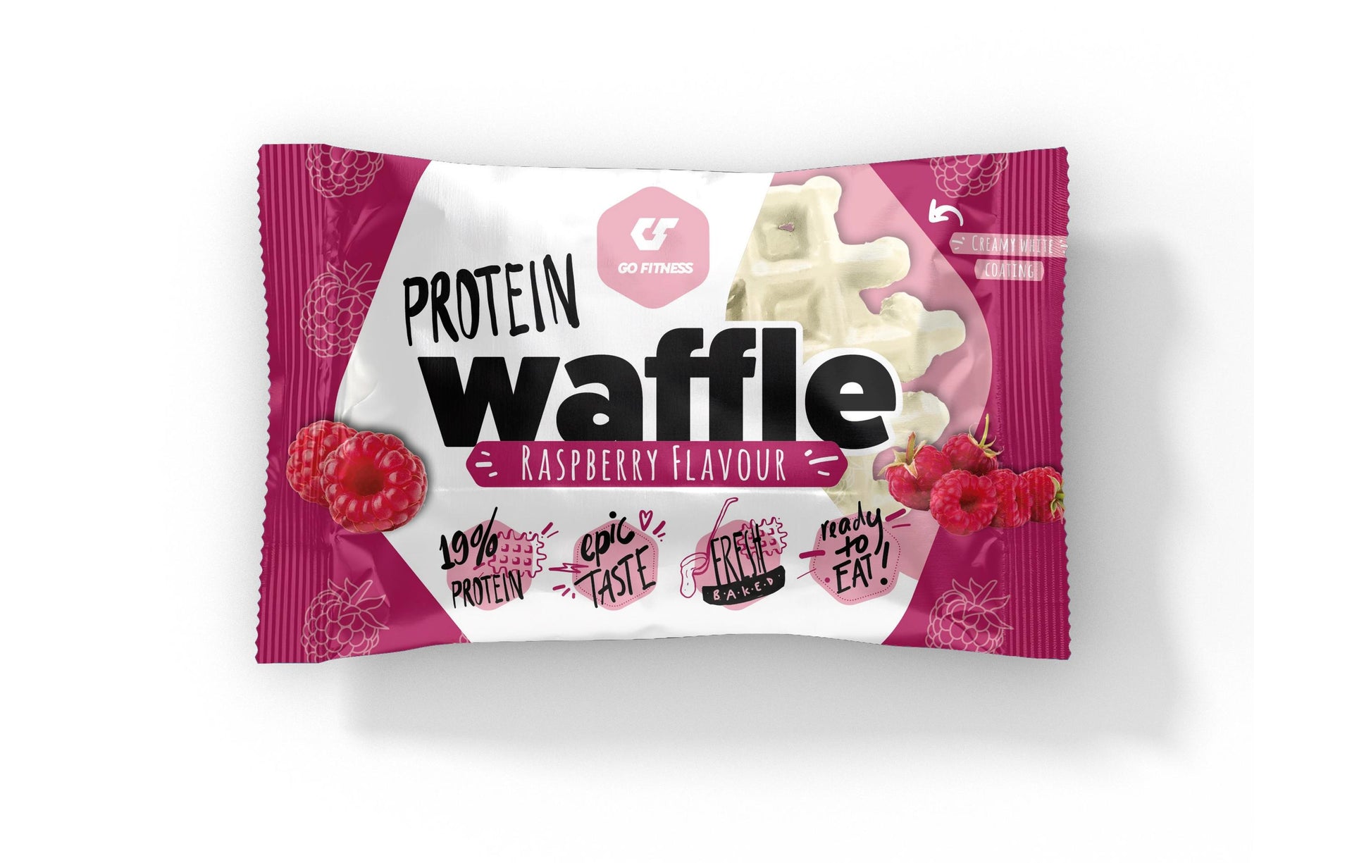 Go Fitness Protein-Waffel – Himbeere & weisse Schokolade – 50 g