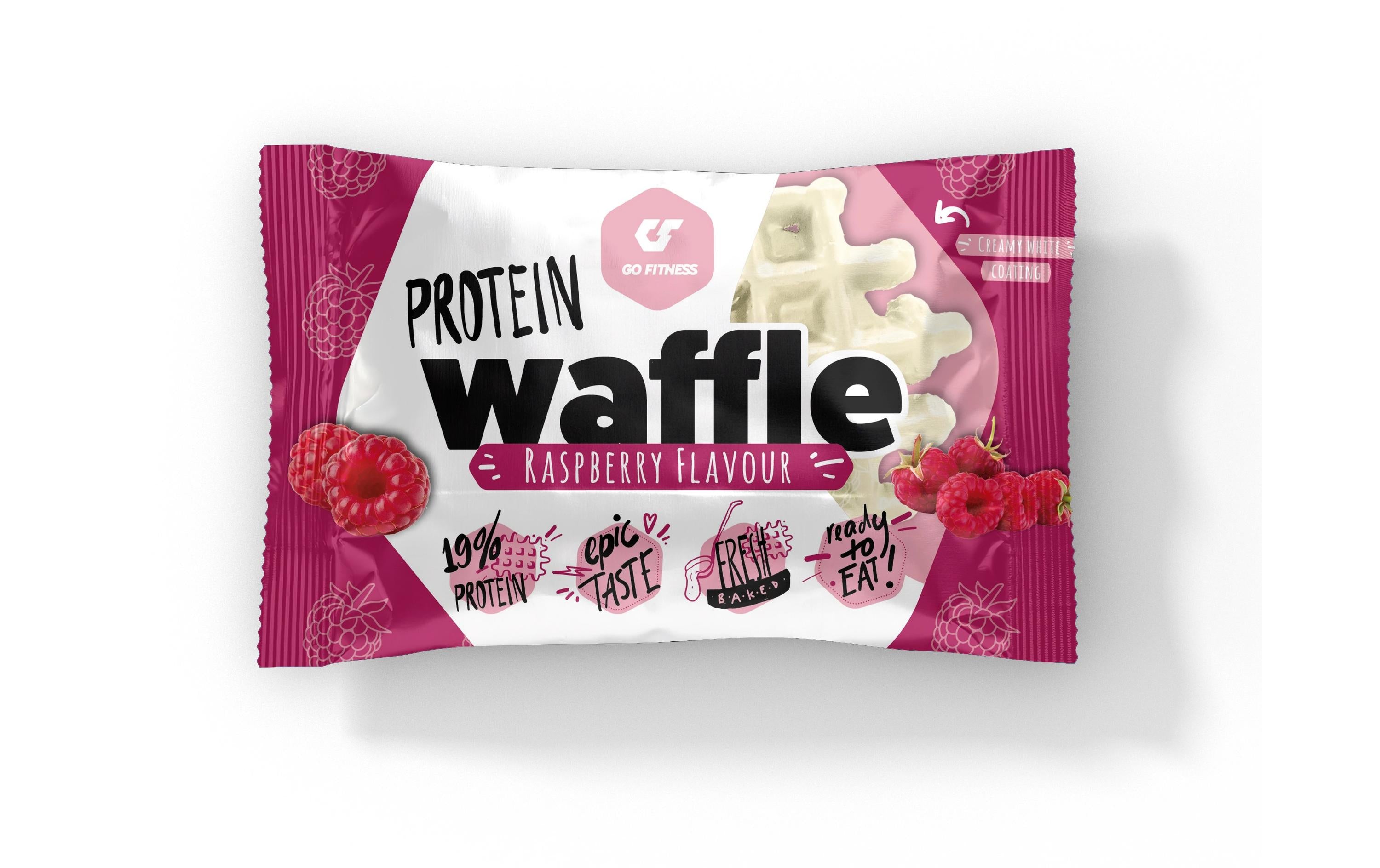 Go Fitness Protein-Waffel – Himbeere & weisse Schokolade – 50 g