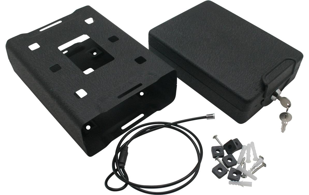 KH Security Tresor – Schlüsselschloss – 220 × 160 × 65 mm – Einbruchschutz – tragbar – Schwarz