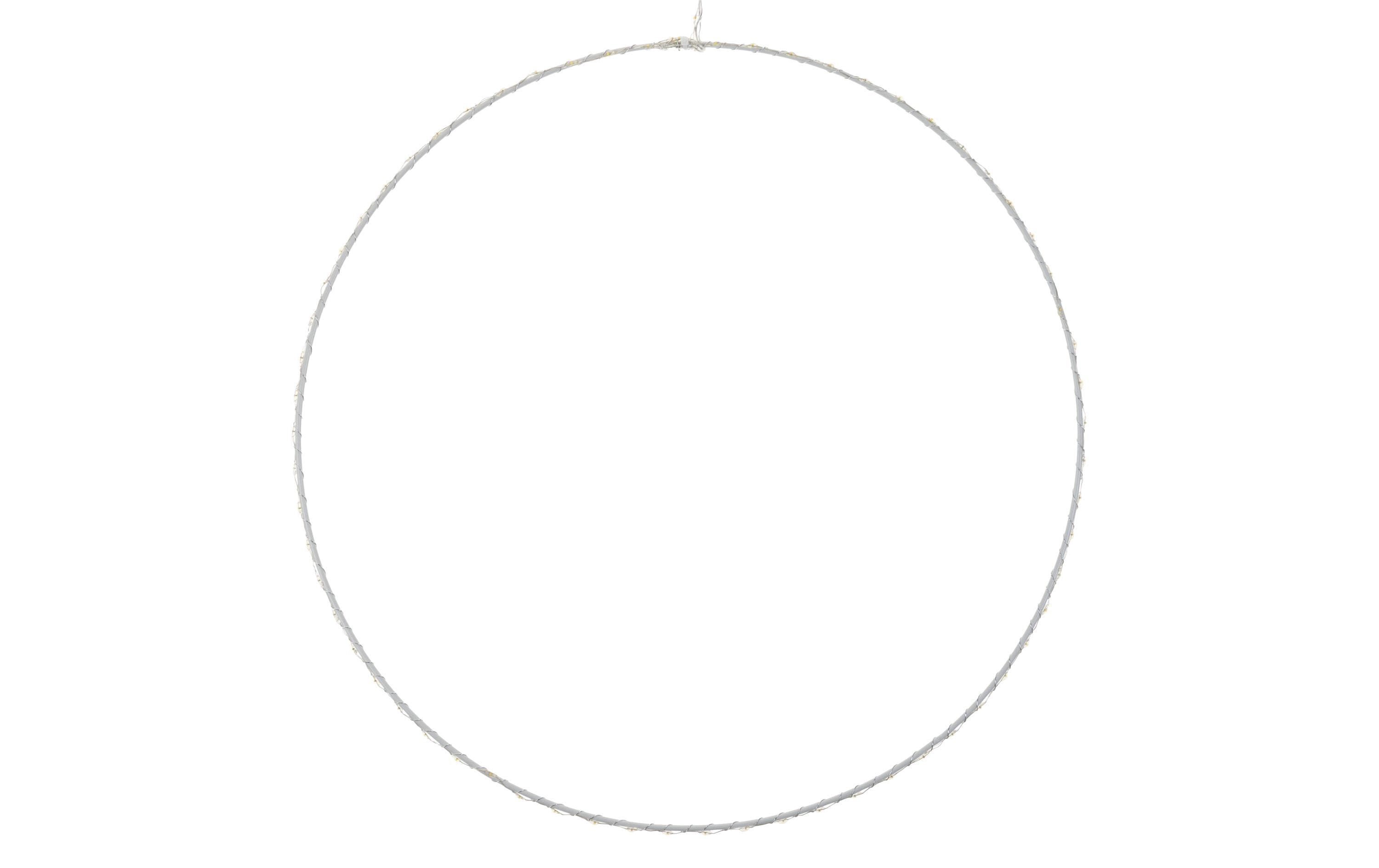 Cocon Deckenleuchte – Ø 40 cm, warmweiss, chrom, batteriebetrieben, timer