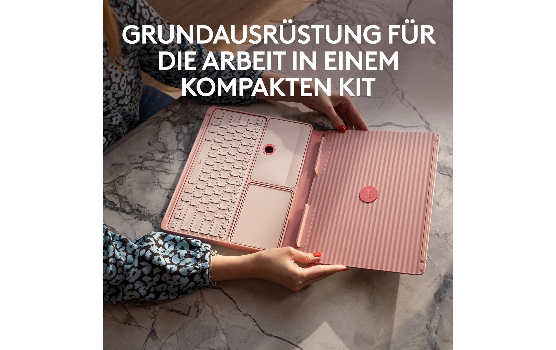 Logitech Casa Laptop-Ständer – für Notebooks bis 17", bis 7,5 kg – Hellrosa