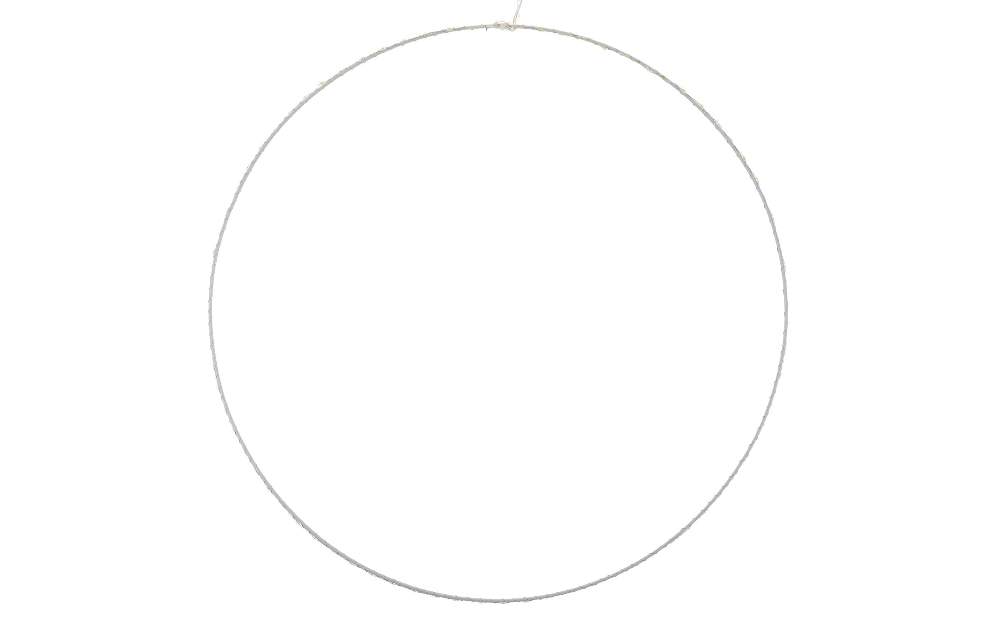 Cocon Deckenleuchte Drahtring – Ø 50 cm, Warmweiss, Chrom, Batteriebetrieb (4× AAA), Timer