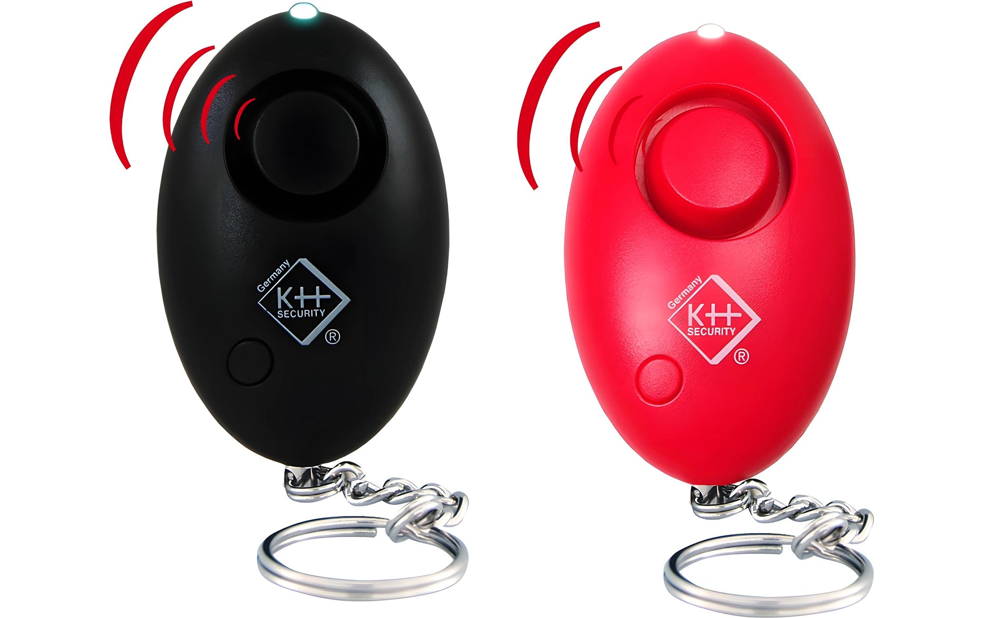 KH Security Schlüssel-Ei – Notrufsender, Blitzlicht, 3× LR44-Batterien – Pink
