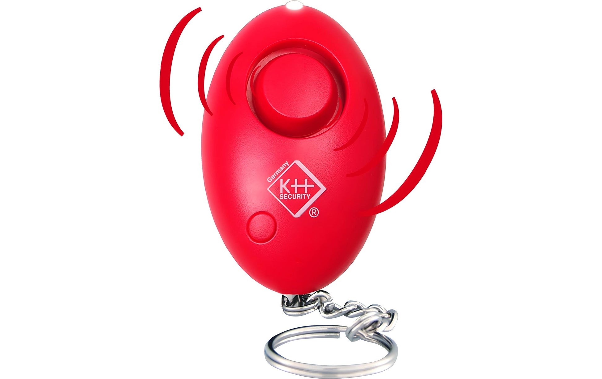KH Security Schlüssel-Ei – Notrufsender, Blitzlicht, 3× LR44-Batterien – Pink