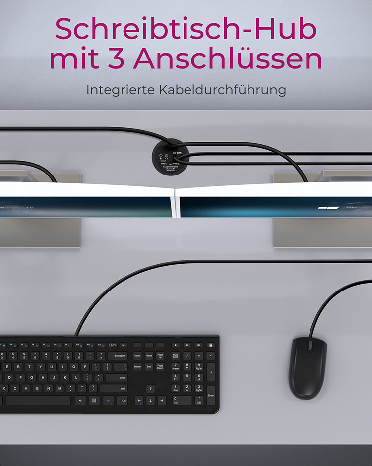 ICY BOX IB-HUB1404A USB-Hub – USB-A, 2× USB-A, 1× USB-C, SD/microSD, 3,5 mm Audio