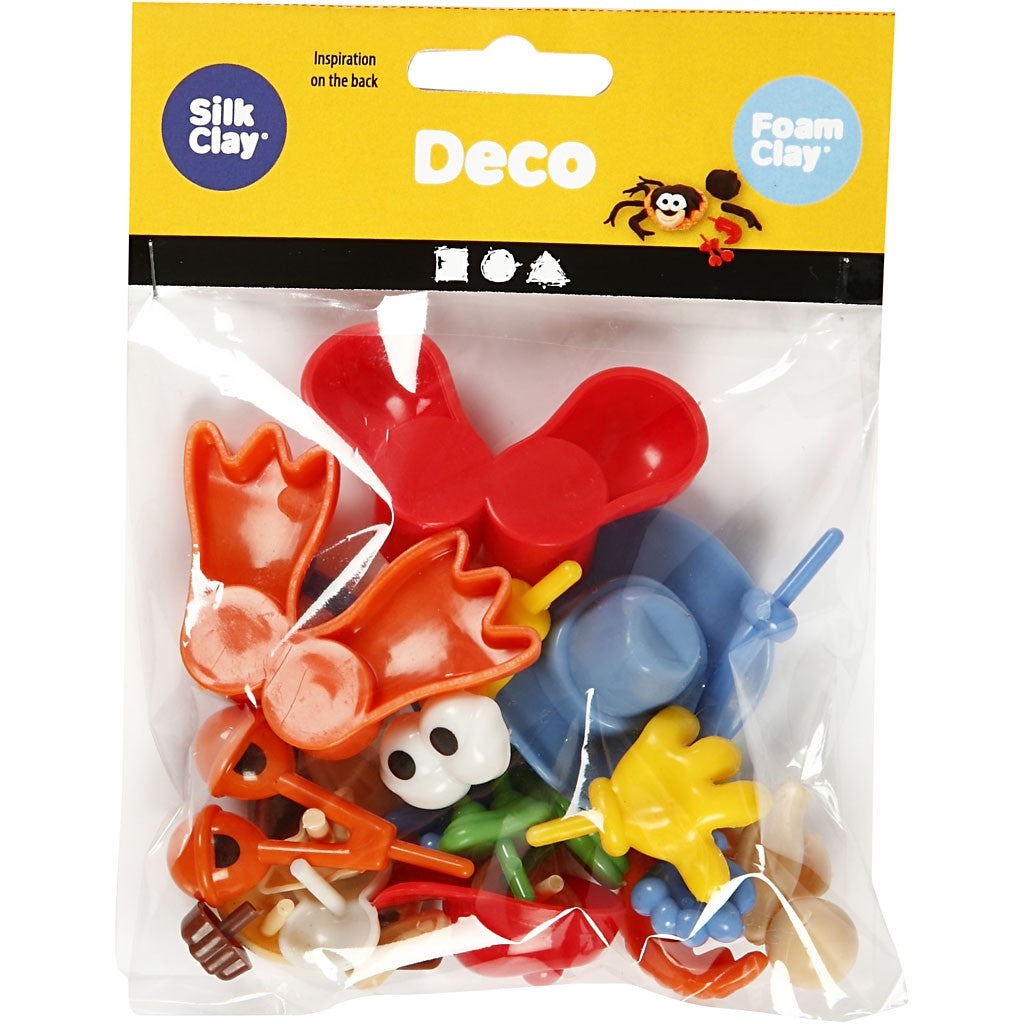 Creativ Company Körperteile von Spielzeugfiguren, Hände, Füsse, Augen, Hüte, Set à 26 Stk, Mehrfarbig