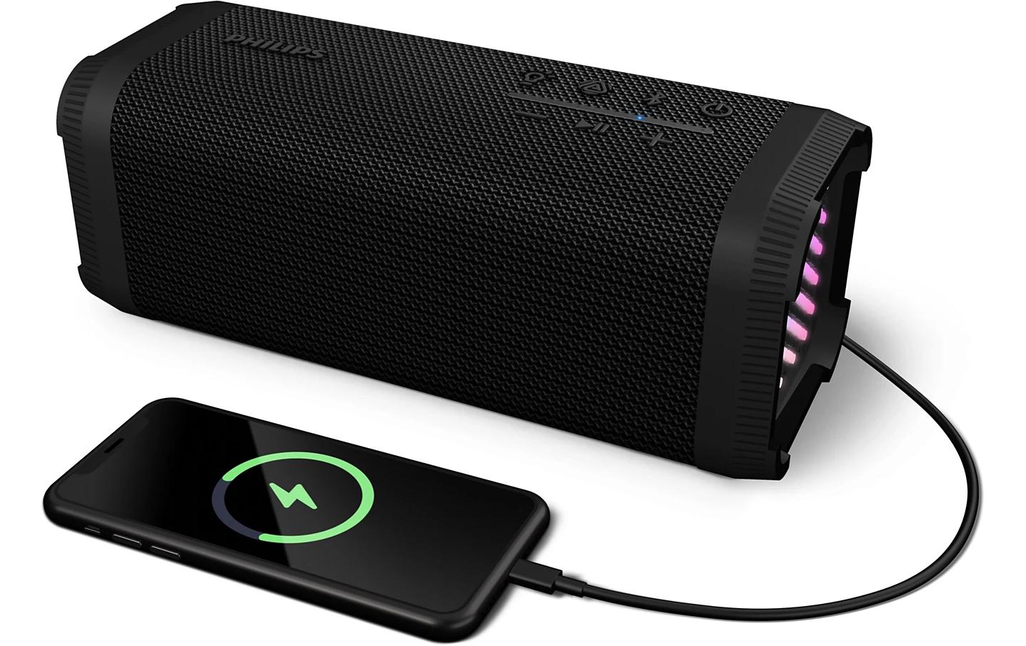 Philips TAS5000EB/00 – Bluetooth-Lautsprecher – IP67, 24 h Akku, 35 W, Bluetooth 5.4, Schwarz
