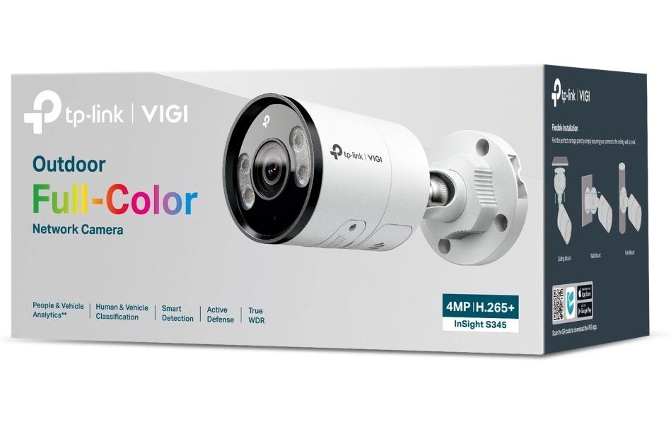 TP-Link VIGI COLORPRO Bullet Netzwerkkamera – 4 MP, 4 mm Objektiv, wetterfest
