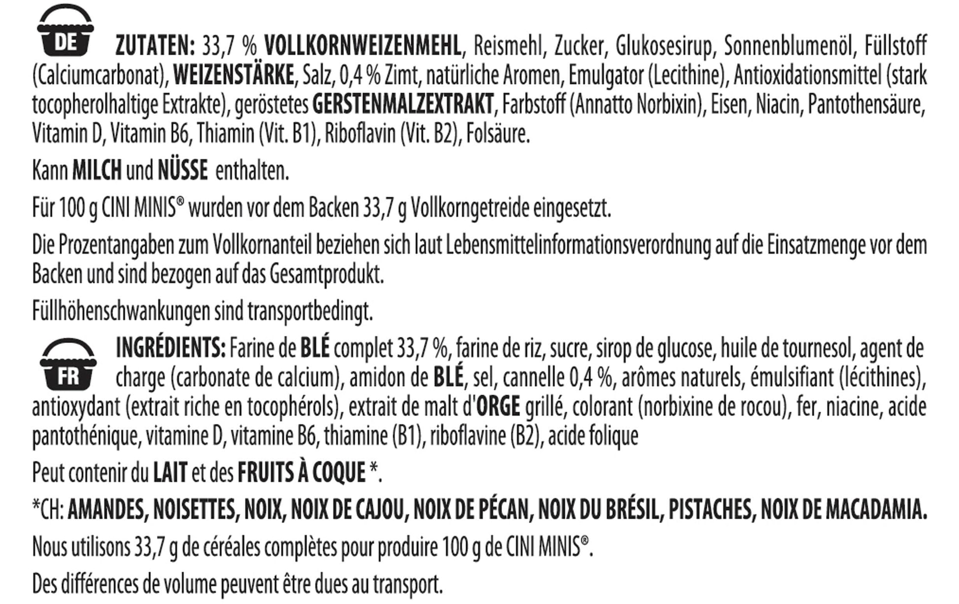 Nestlé cerealien Nestlé Cini Minis Cerealien Zimtgeschmack – 1 kg
