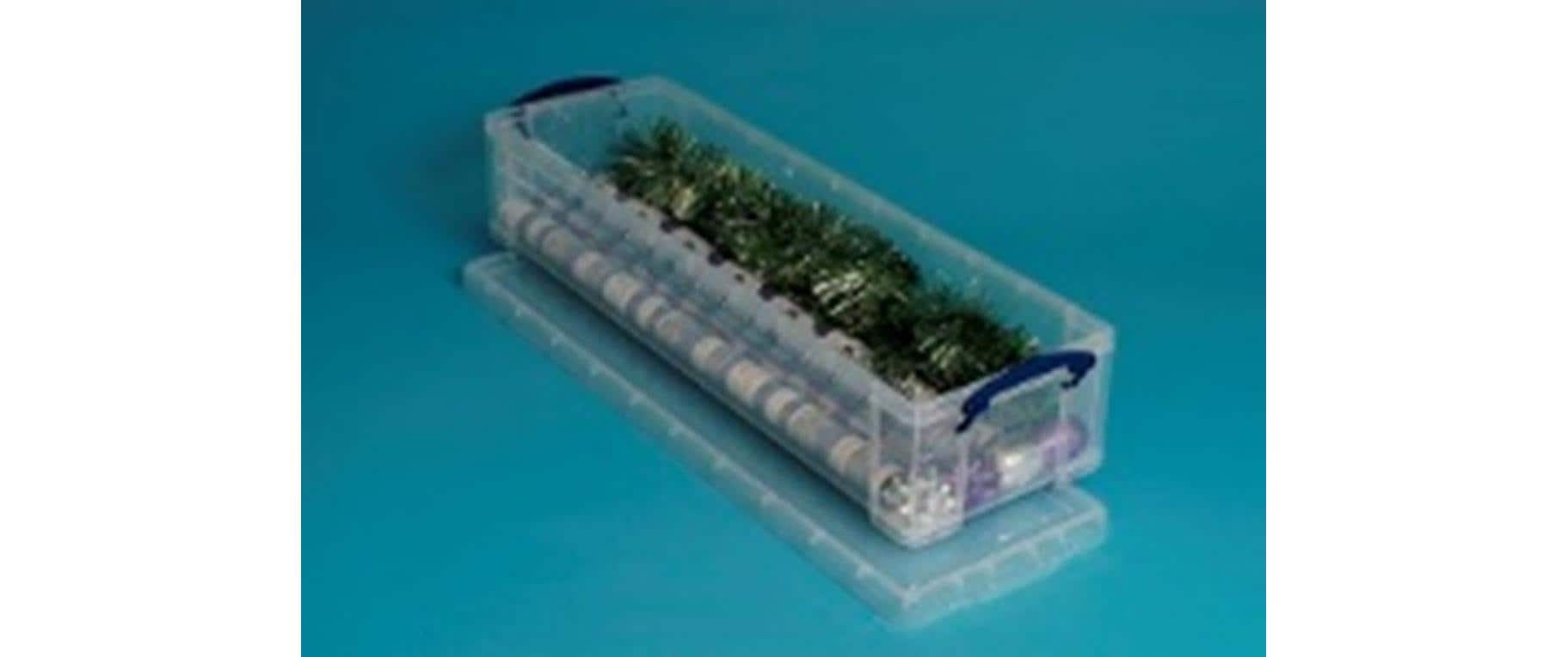 Really Useful Boxes Aufbewahrungsbox – Polypropylen (PP), transparent, 25,5 × 15,5 × 82 cm