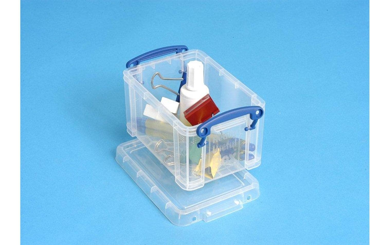 Really Useful Boxes Really Useful Box Aufbewahrungsbox 0,7 l (mit Deckel) – Polypropylen – transparent – 100 × 80 × 155 mm