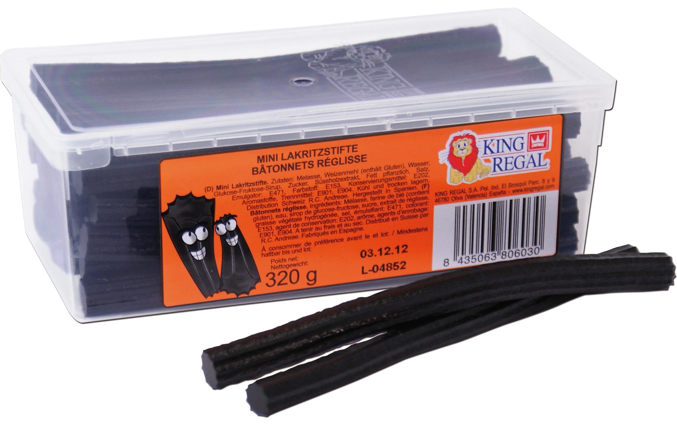 King Regal Mini Lakritzstifte – 320 g