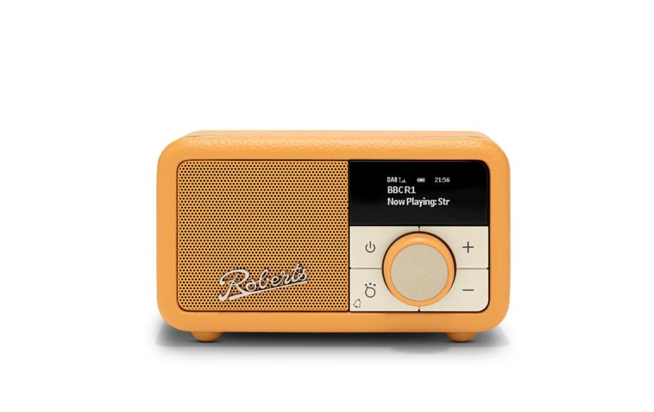 Roberts Radio Roberts Revival Petite 2 – DAB-/Internetradio – Tischradio – UKW, Bluetooth – Dunkelgelb