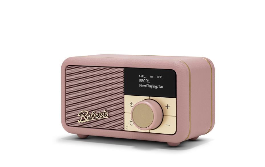 Roberts Radio Roberts Revival Petite 2 – DAB-/Internetradio – Tischradio – UKW, Bluetooth – Dunkelpink