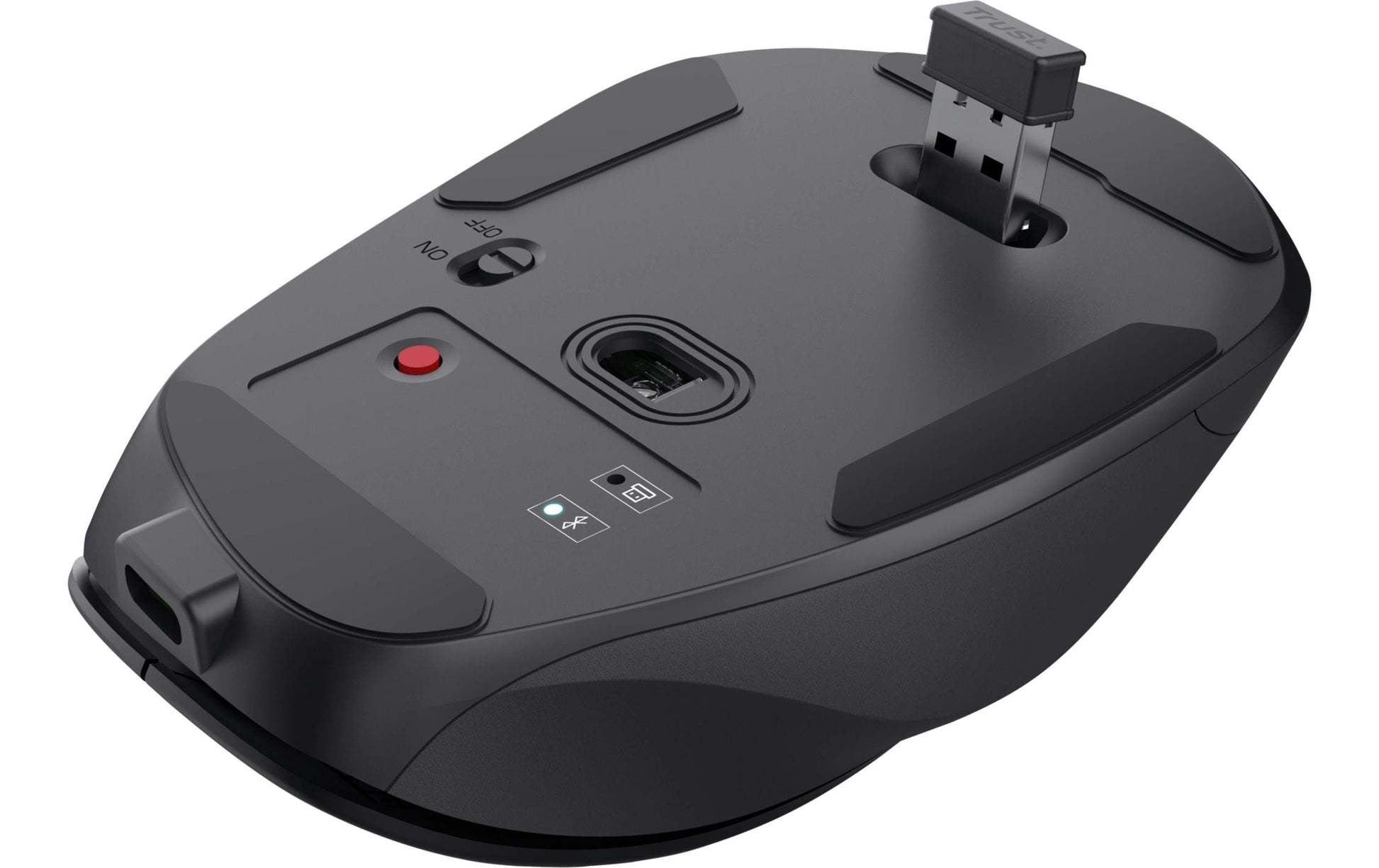 Trust Fyda Multidevice Maus – kabellos, USB-A, für Rechtshänder, schwarz