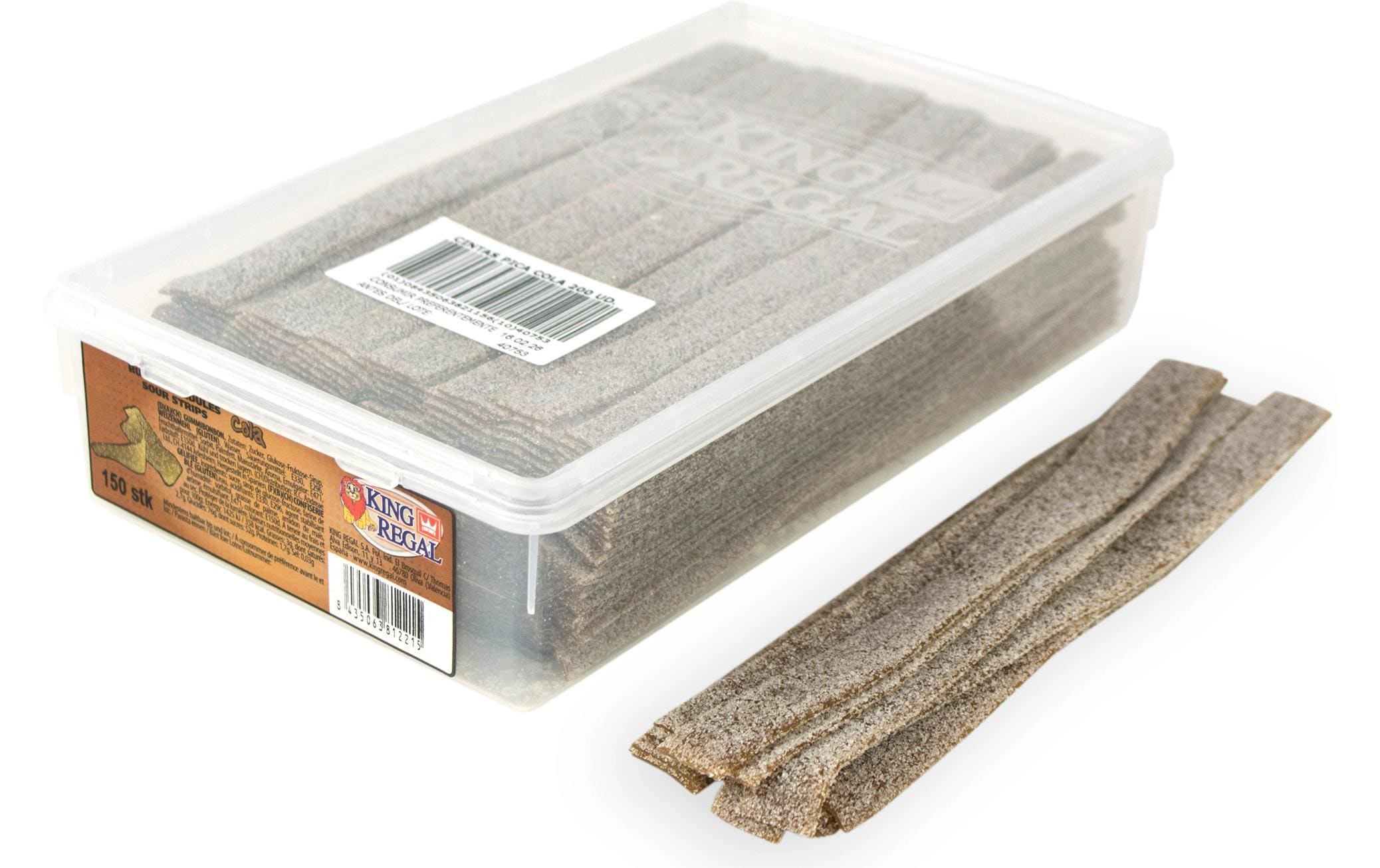King Regal Sour Strips Gummibonbons – Cola, vegan – 1,2 kg