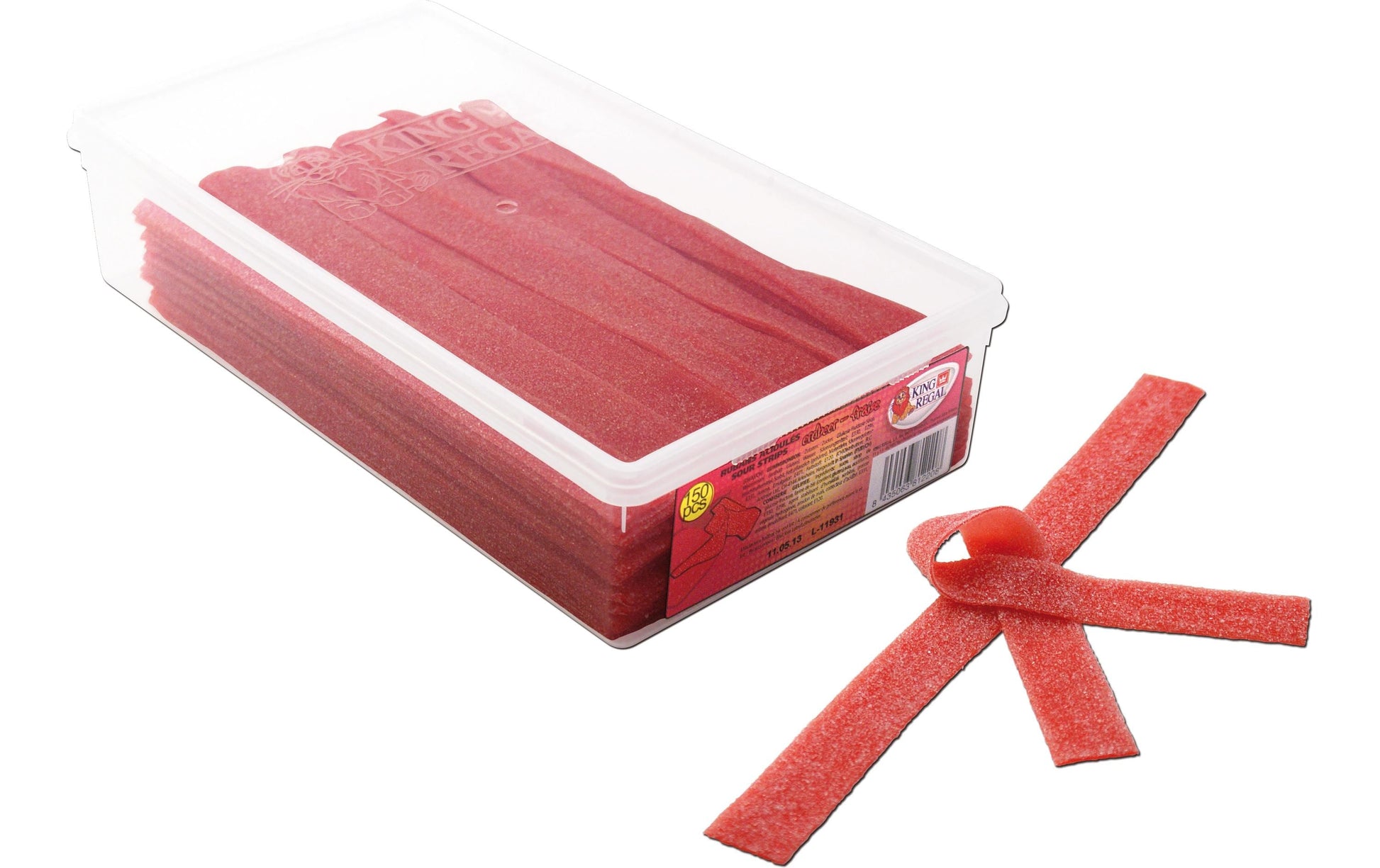 King Regal Sour Strips Gummibonbons – Erdbeere – 1,2 kg