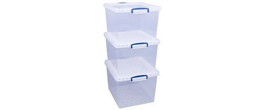 Really Useful Boxes Aufbewahrungsbox – Polypropylen (PP), transparent, 46 × 38 × 30 cm