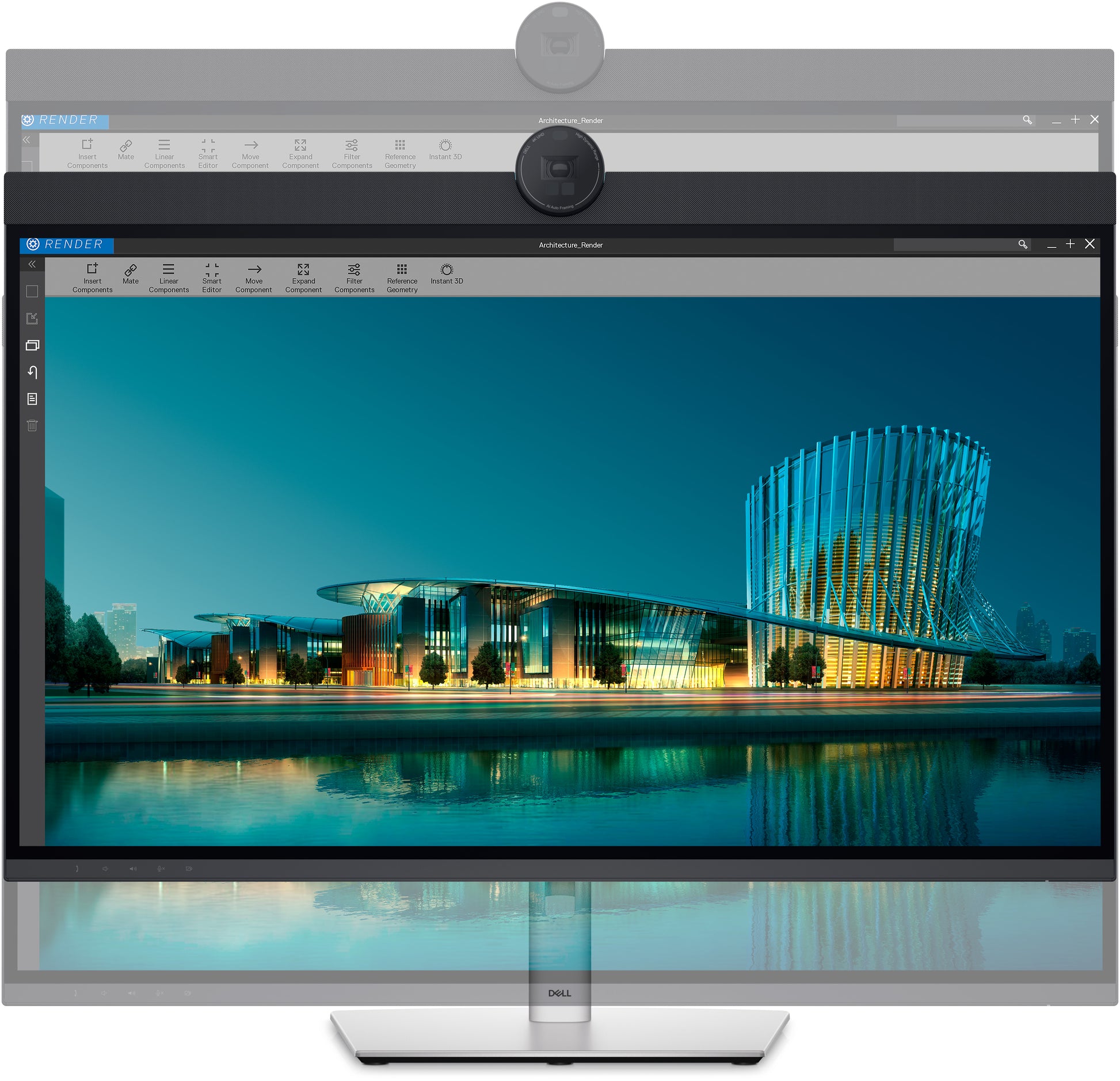 Dell UltraSharp 32 6K – Monitor, 31,5", 3× USB-C, Webcam, KVM, Daisy Chain, VESA 100 × 100, Schwarz