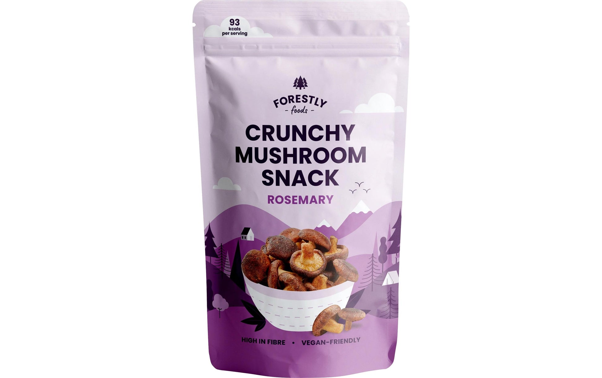 Forestly Foods Knusprige Pilzchips – Rosmarin, vegan – 50 g