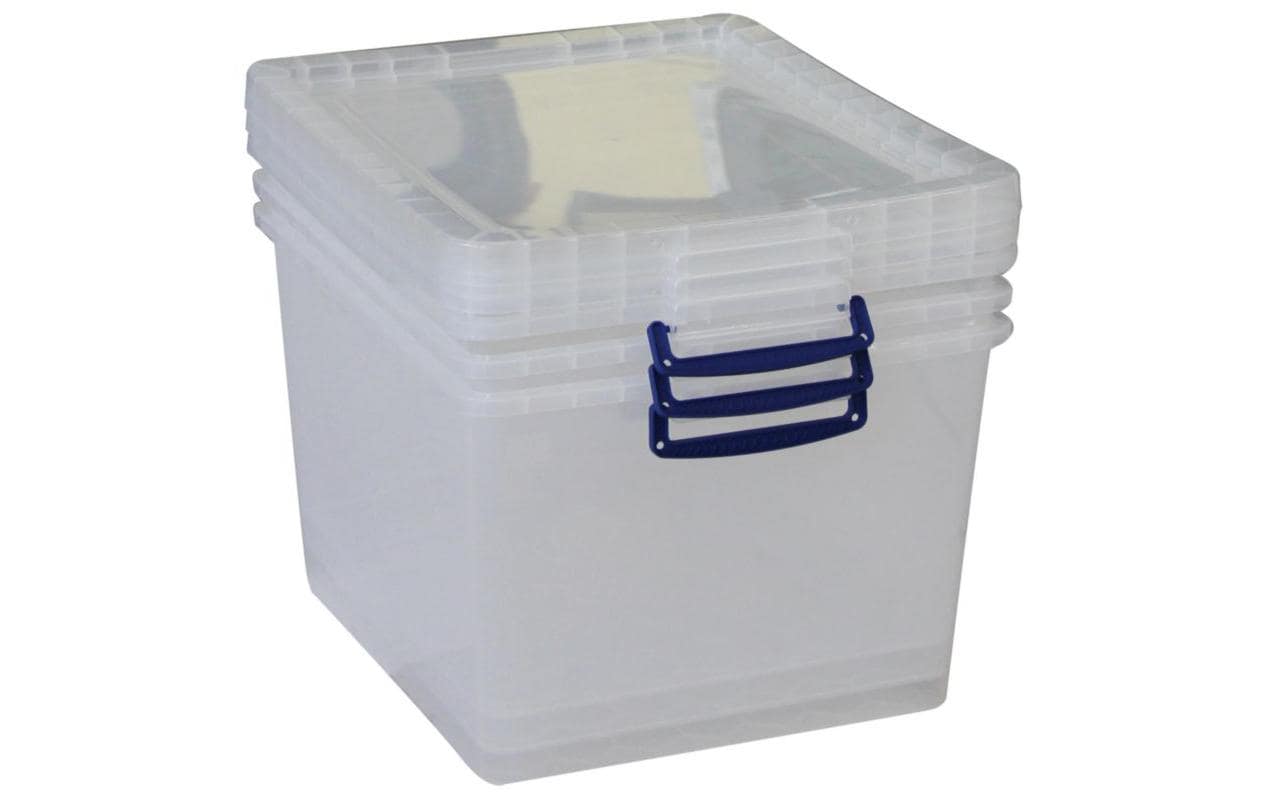 Really Useful Boxes Aufbewahrungsbox – Polypropylen (PP), transparent, 46 × 38 × 30 cm