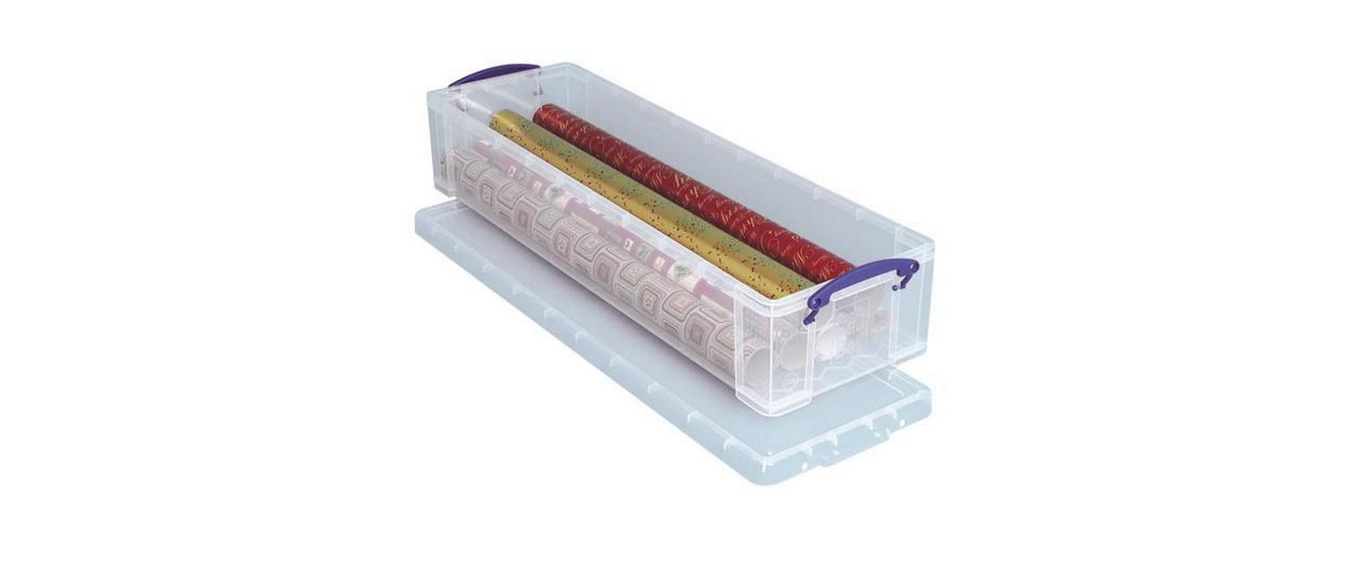 Really Useful Boxes Aufbewahrungsbox – Polypropylen (PP), transparent, 25,5 × 15,5 × 82 cm