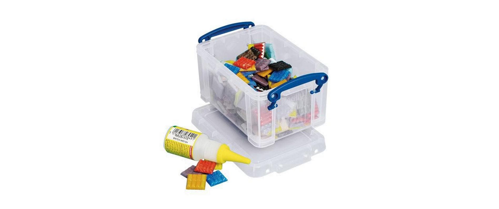 Really Useful Boxes Really Useful Box Aufbewahrungsbox 0,7 l (mit Deckel) – Polypropylen – transparent – 100 × 80 × 155 mm