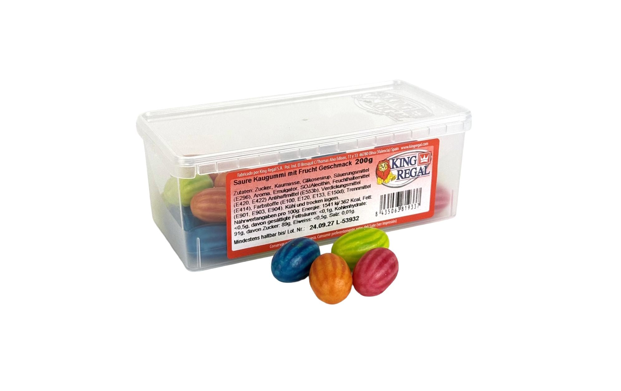 King Regal Kaugummi – saure Frucht – 200 g
