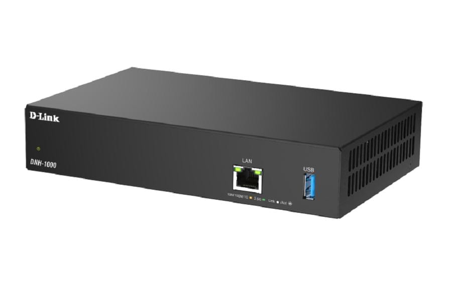 D-Link Nuclias Controller DNH-1000 – Nuclias Connect, bis zu 500 Geräte, 1× 2,5G RJ-45, 1× USB 3.0, schwarz