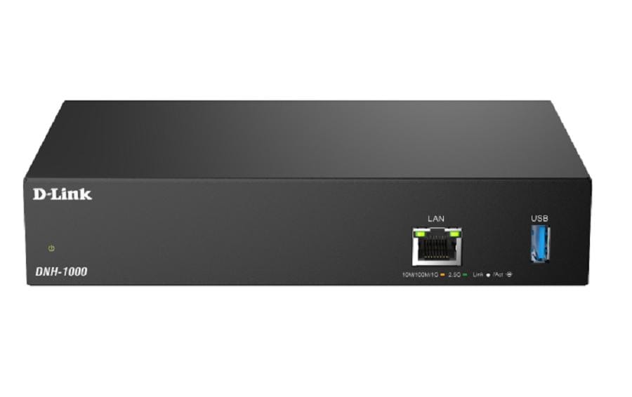 D-Link Nuclias Controller DNH-1000 – Nuclias Connect, bis zu 500 Geräte, 1× 2,5G RJ-45, 1× USB 3.0, schwarz