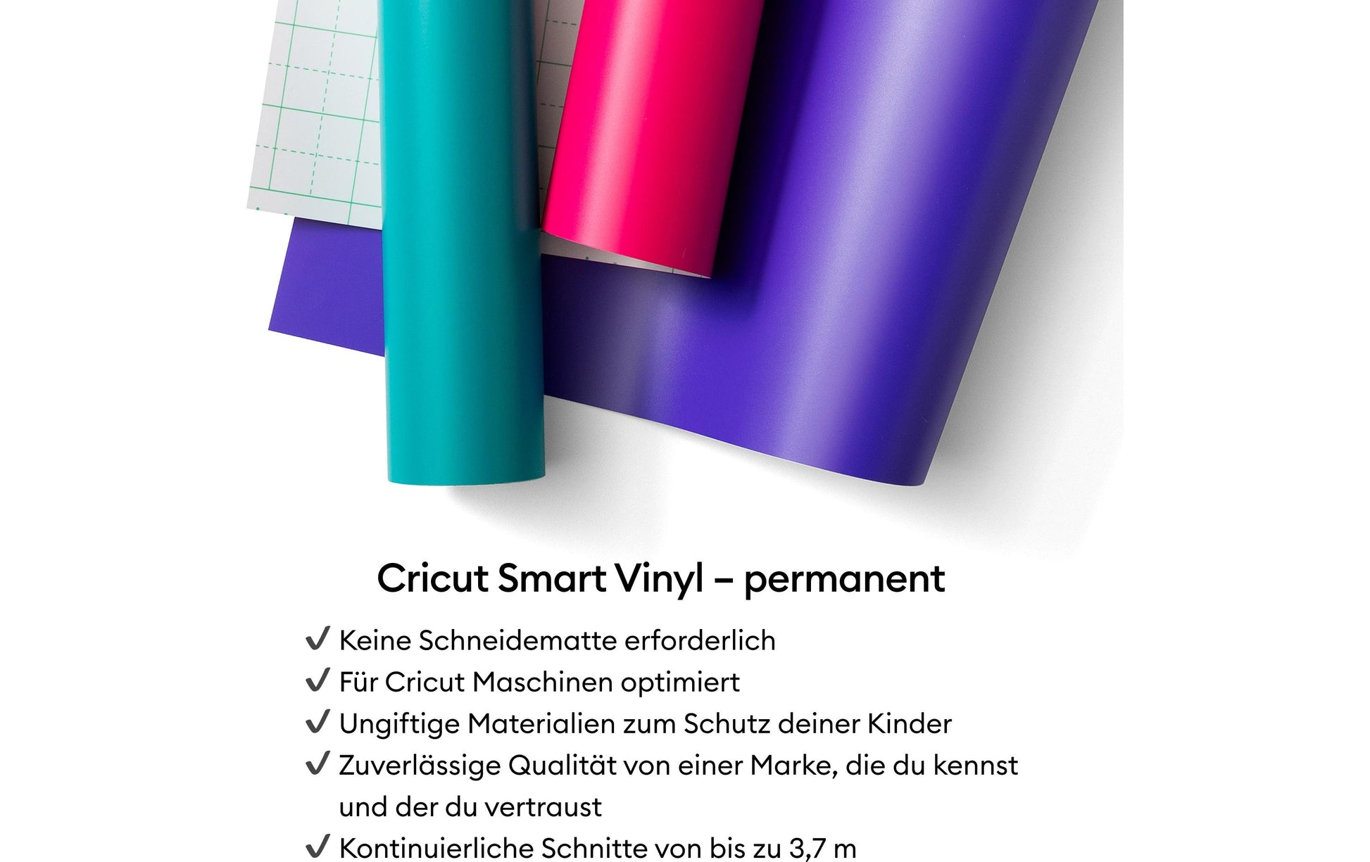 Cricut Vinylfolie Joy permanent beschreibbar Silber – 13,9 × 121,9 cm – 1 Rolle