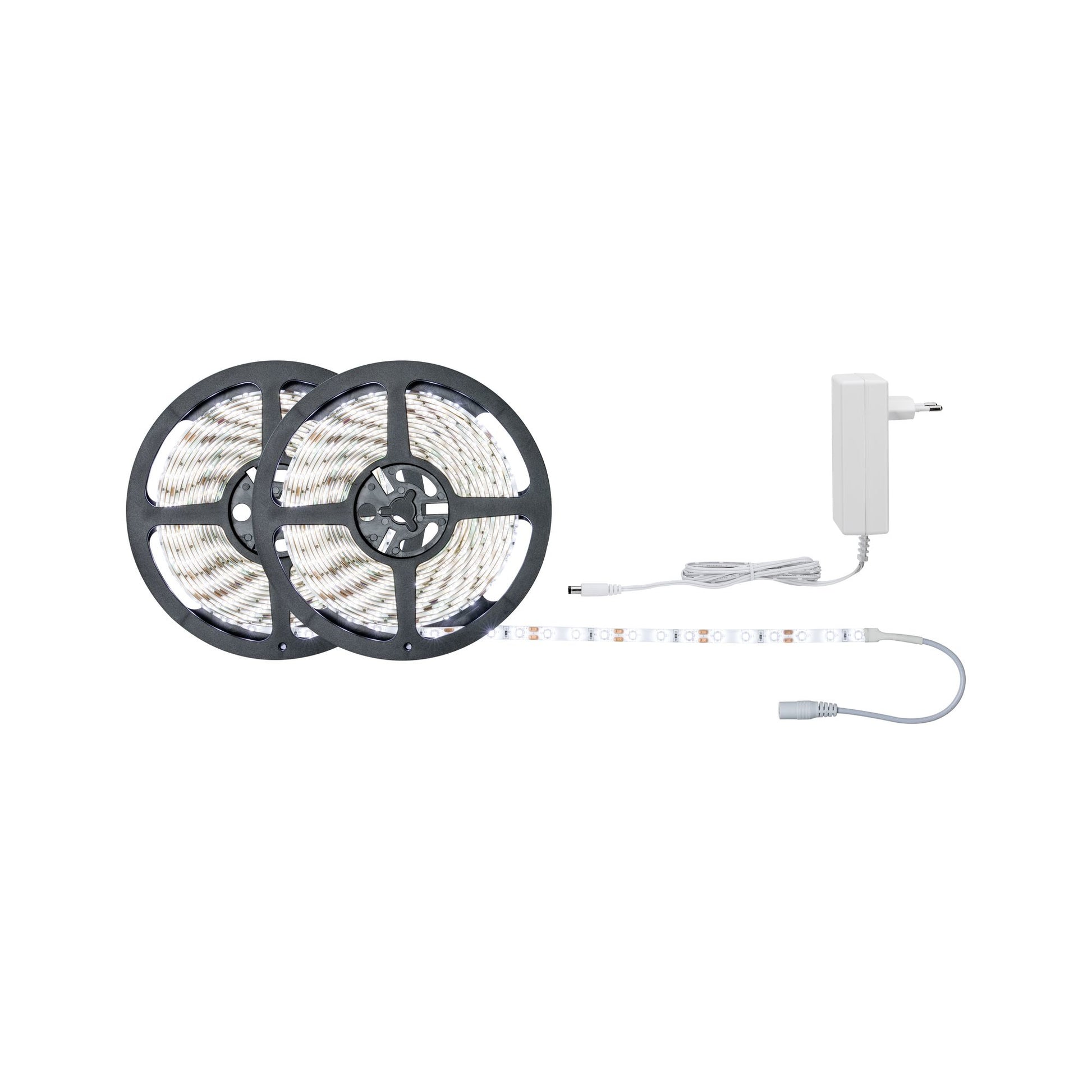 Paulmann LED-Strip – 2er Pack, 10 m, 3100 lm, 22 W, 6500 K, inkl. Netzteil, weiss