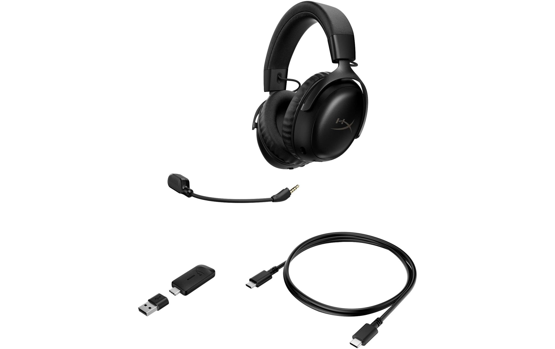 HyperX Cloud III S – Over-Ear Headset – USB-A, Surround-Sound, abnehmbares Mikrofon – schwarz – für Mac