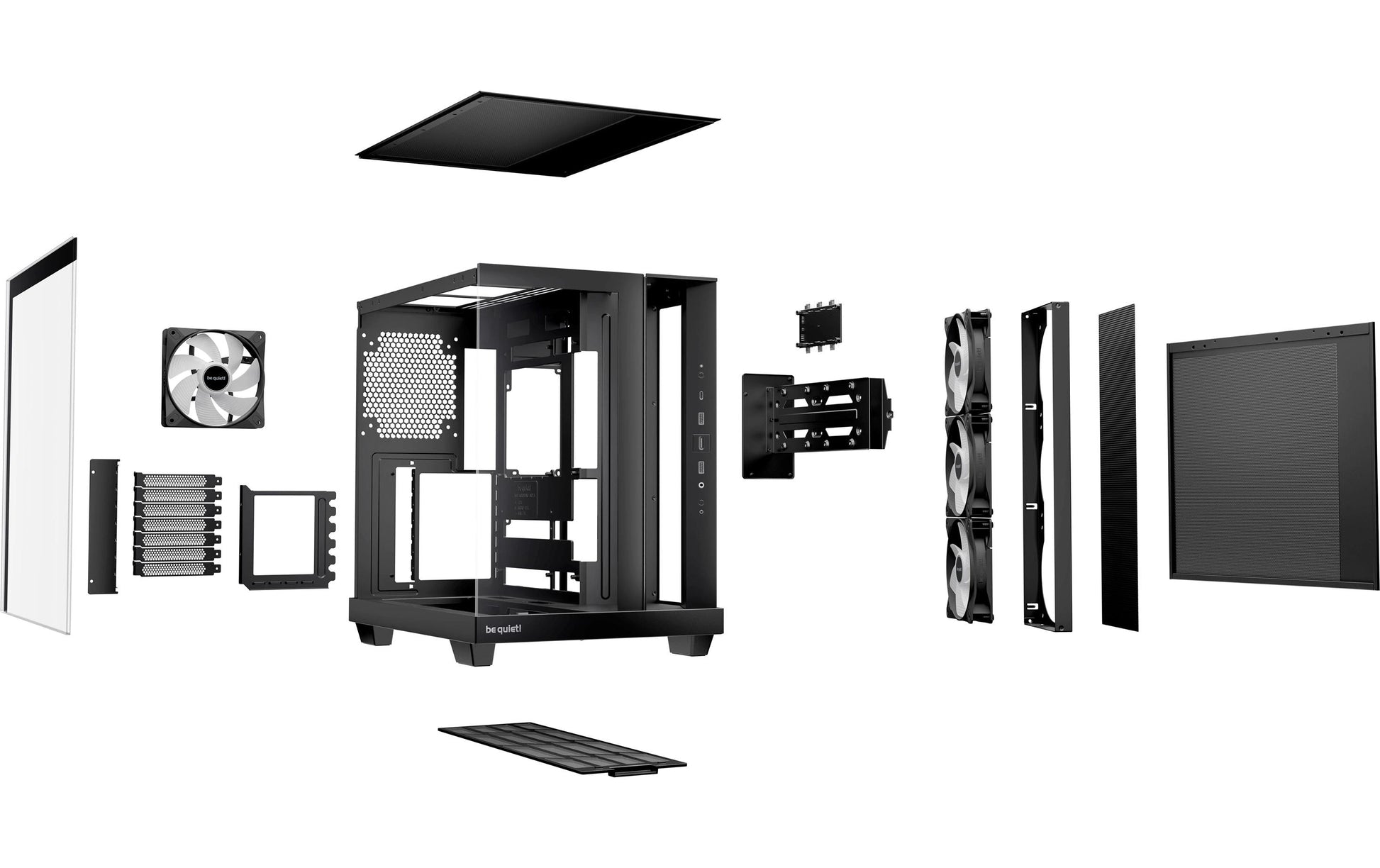be quiet! be quiet Light Base 500 LX – Midi Tower – Schwarz, ATX, micro ATX, Mini-ITX, 7 Erweiterungsslots, Seitenfenster