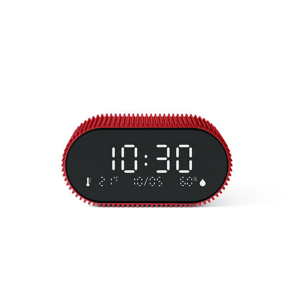 Lexon Wecker Ray Clock – digital, rot, Schlummerfunktion, Thermometer