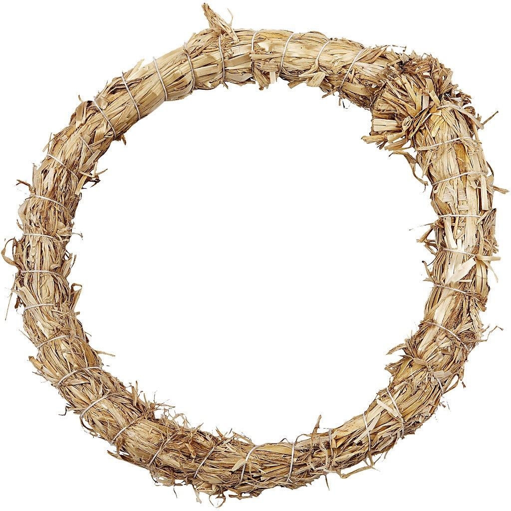 Creativ Company Strohkranz, Stroh, Holz, Ø 21 cm × 2 cm, 1 Stk., 503800