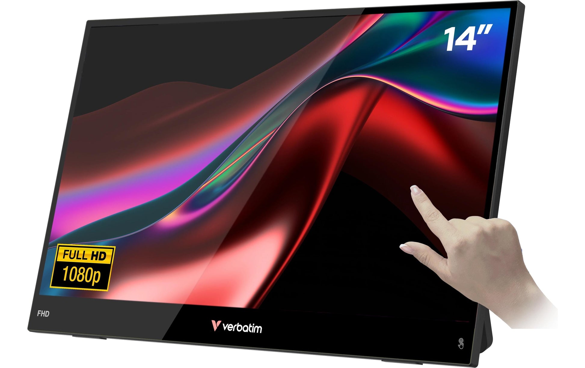 Verbatim 14" Touch, 1920 × 1080 (Full HD), IPS, HDR