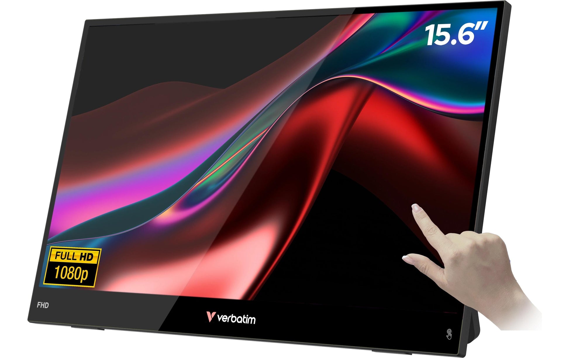 Verbatim Tragbarer TS Monitor 15.6 LIGHT – 15,6" Touch, 1920 × 1080 (Full HD), IPS