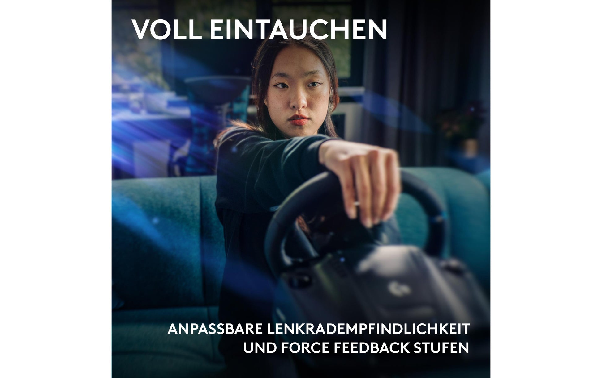 Logitech G G923 – Lenkrad + Pedale – USB (kabelgebunden), Force-Feedback, 900°, Schwarz – für PC, PS4 & PS5