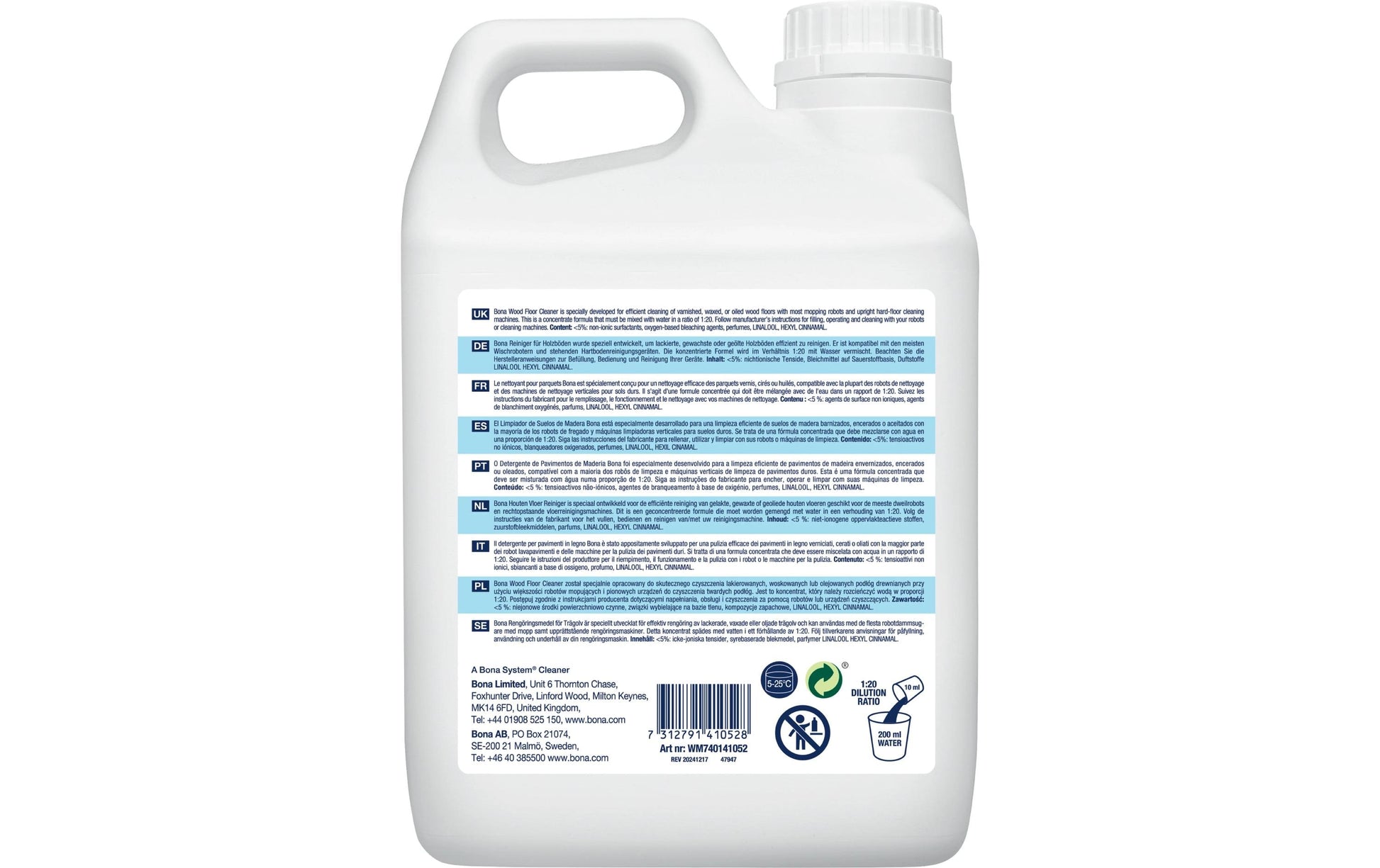 Bona Reinigerkonzentrat Holz – 2,5 l