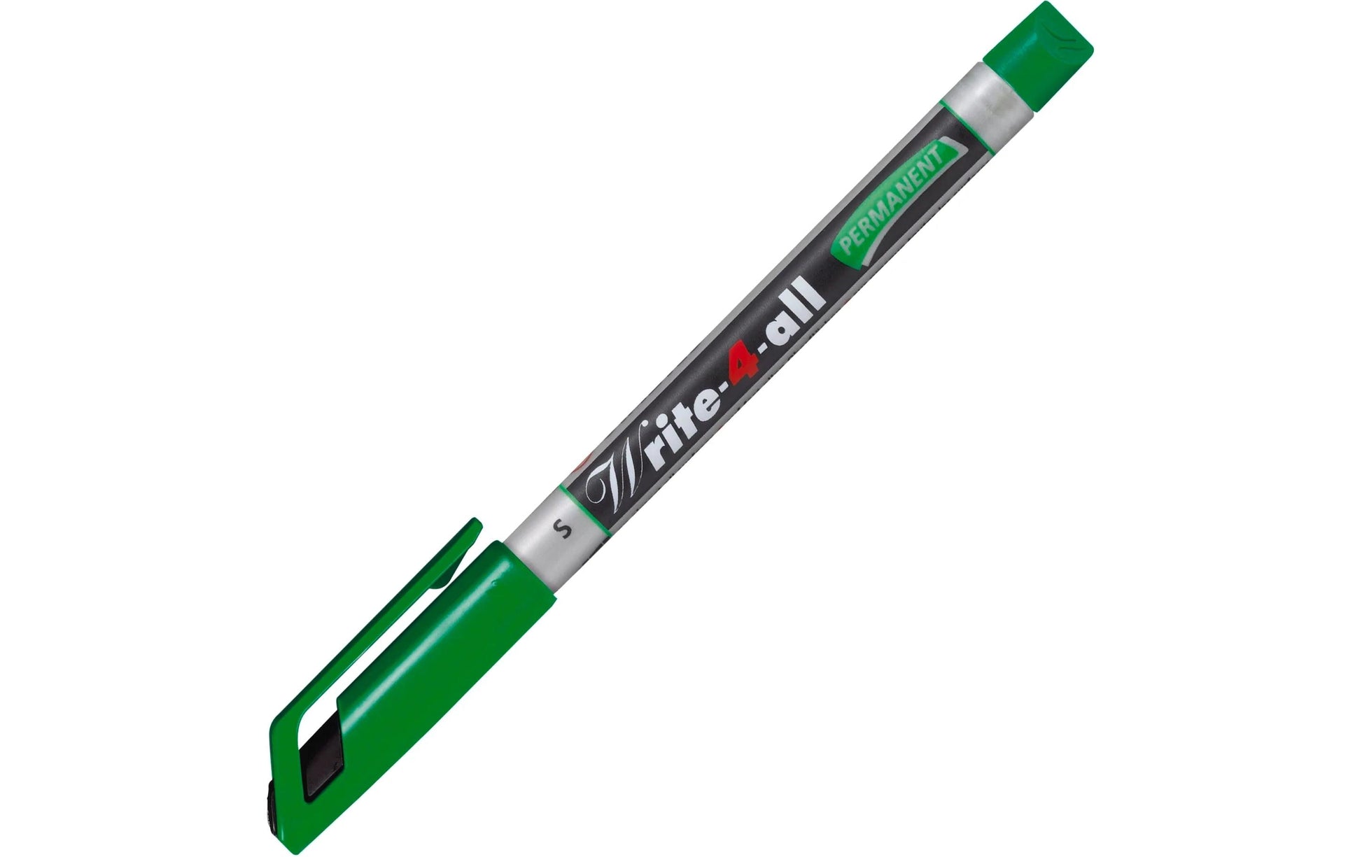 STABILO Permanentmarker – Feine Spitze 0,4 mm – Schwarz, Blau, Grün, Rot – 4er-Pack