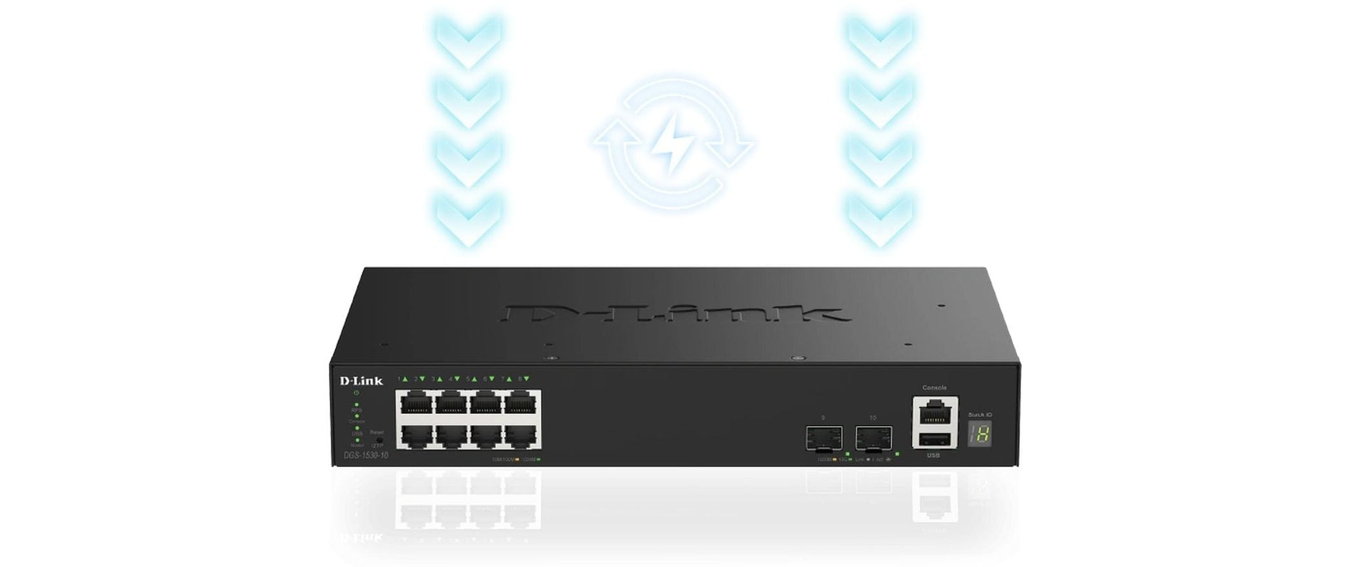 D-Link DBR-700 – VPN-Router – 8×2.5G RJ45, 1×2.5G SFP, bis 2×WAN, IPsec/WireGuard/OpenVPN, rackfähig