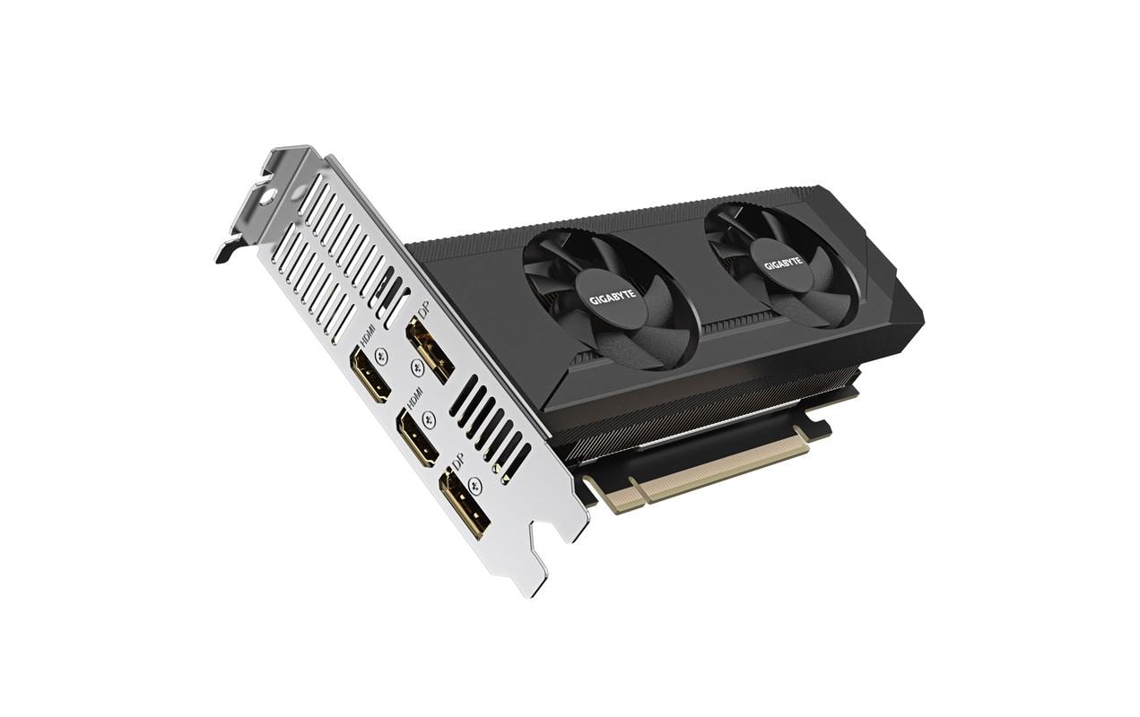 GIGABYTE GeForce RTX 3050 OC Low Profile 6G – PCIe Grafikkarte – 2×DP, 2×HDMI, PCIe 4.0