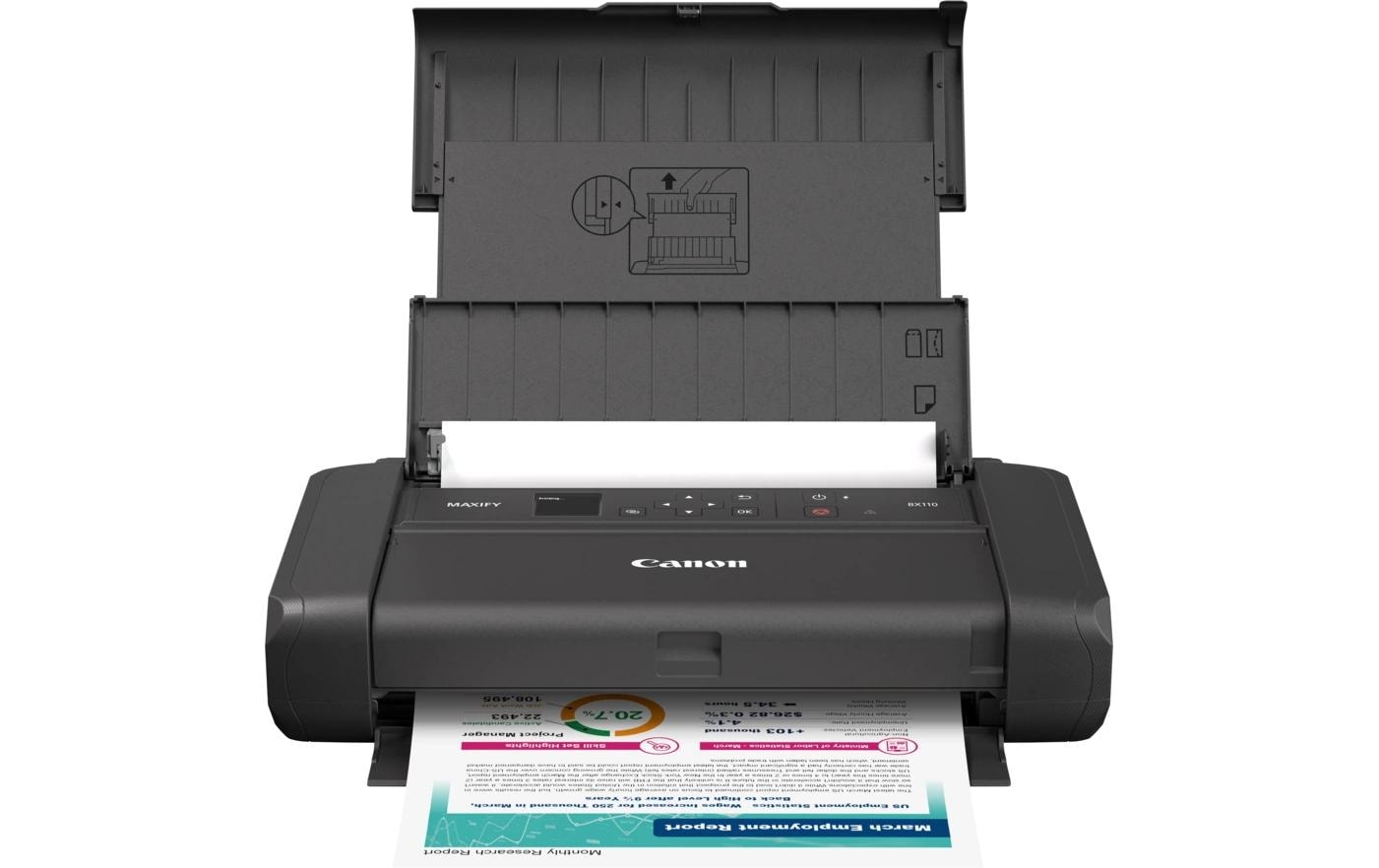 Canon MAXIFY BX110 – Mobiler Tintenstrahldrucker, A4, Farbe, WLAN/USB, 4800 × 1200 dpi