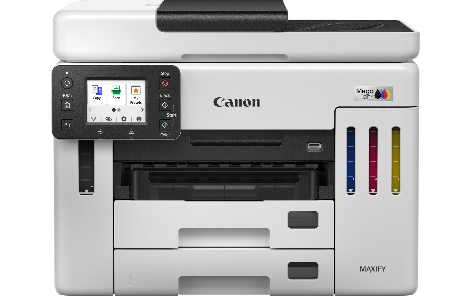 Canon MAXIFY GX7150 – Farbiger Tintenstrahl-MFP, 4-in-1 – USB – Duplex, ADF – 24 Seiten/Min S/W, 15,5 Seiten/Min Farbe