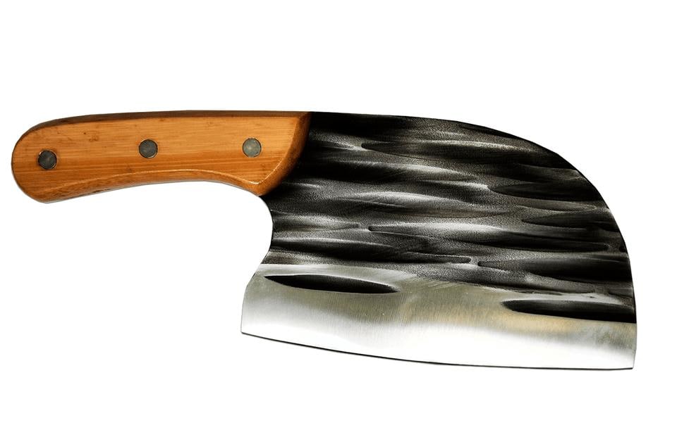 Hot Wok Hackmesser 15,5 cm, Edelstahl, Bambusgriff